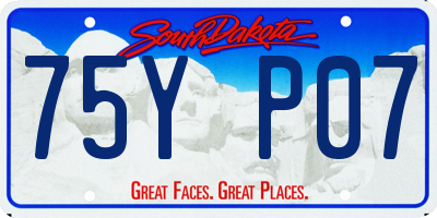 SD license plate 75YP07