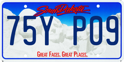 SD license plate 75YP09