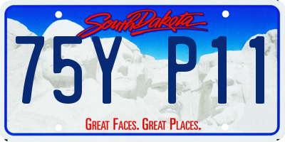 SD license plate 75YP11
