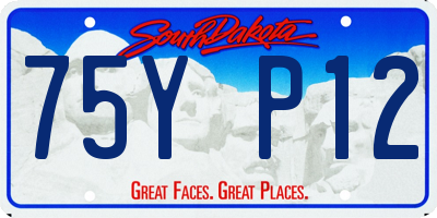 SD license plate 75YP12