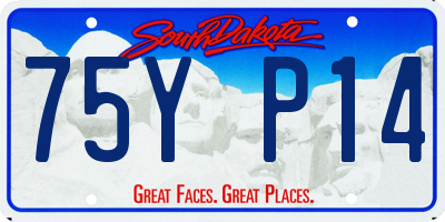 SD license plate 75YP14