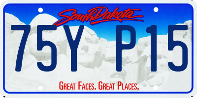 SD license plate 75YP15