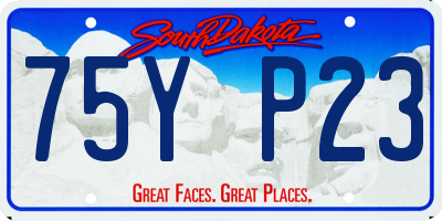 SD license plate 75YP23