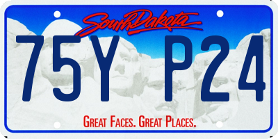 SD license plate 75YP24