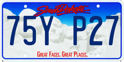 SD license plate 75YP27