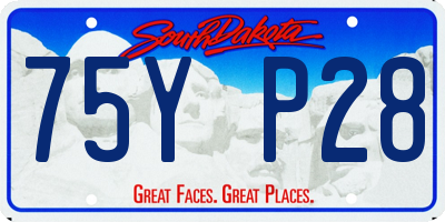 SD license plate 75YP28