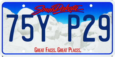 SD license plate 75YP29