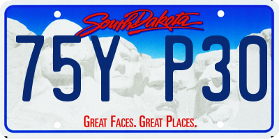 SD license plate 75YP30