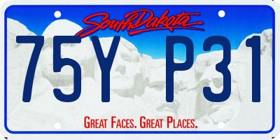 SD license plate 75YP31