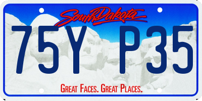 SD license plate 75YP35