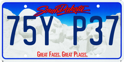 SD license plate 75YP37