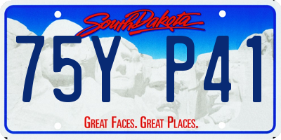 SD license plate 75YP41