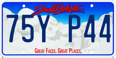 SD license plate 75YP44