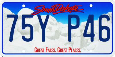 SD license plate 75YP46