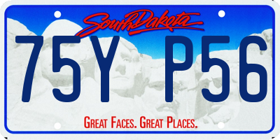 SD license plate 75YP56
