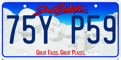 SD license plate 75YP59