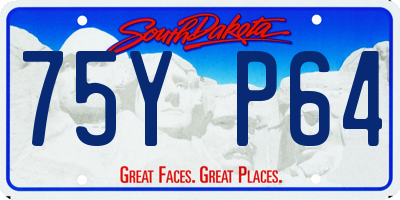 SD license plate 75YP64