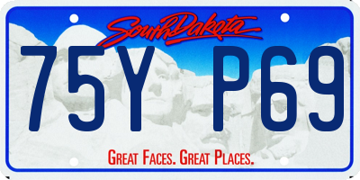 SD license plate 75YP69