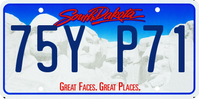 SD license plate 75YP71