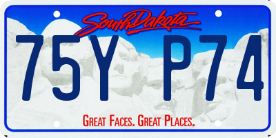SD license plate 75YP74