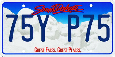 SD license plate 75YP75