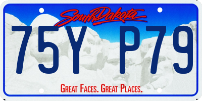 SD license plate 75YP79