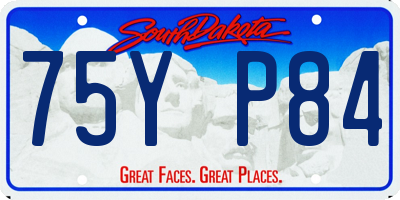 SD license plate 75YP84