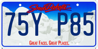 SD license plate 75YP85