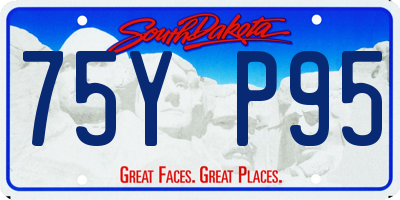 SD license plate 75YP95