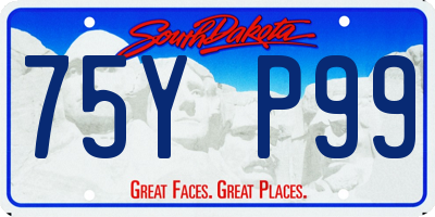 SD license plate 75YP99