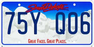 SD license plate 75YQ06