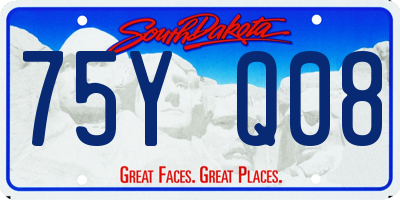 SD license plate 75YQ08
