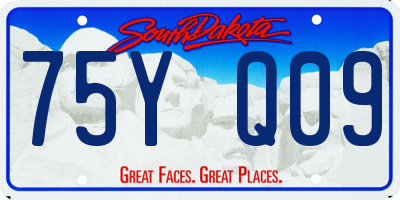 SD license plate 75YQ09