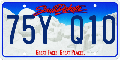 SD license plate 75YQ10
