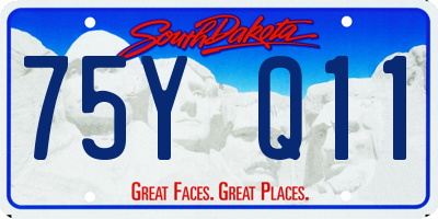 SD license plate 75YQ11