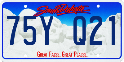 SD license plate 75YQ21