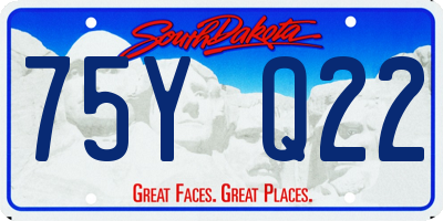 SD license plate 75YQ22