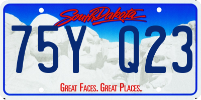 SD license plate 75YQ23