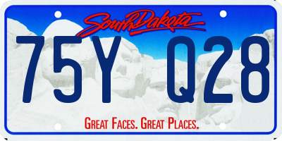 SD license plate 75YQ28