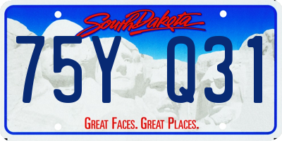SD license plate 75YQ31