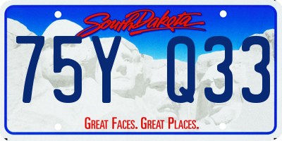 SD license plate 75YQ33