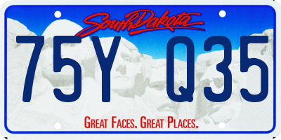 SD license plate 75YQ35