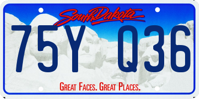 SD license plate 75YQ36