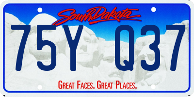 SD license plate 75YQ37