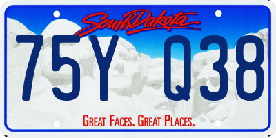 SD license plate 75YQ38