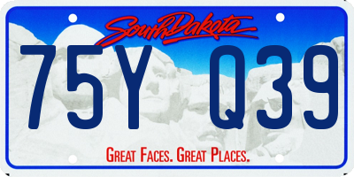 SD license plate 75YQ39