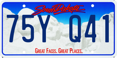 SD license plate 75YQ41