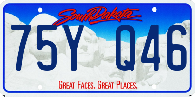 SD license plate 75YQ46