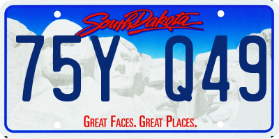 SD license plate 75YQ49