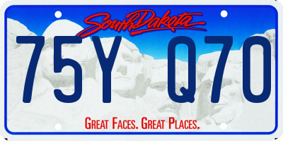 SD license plate 75YQ70